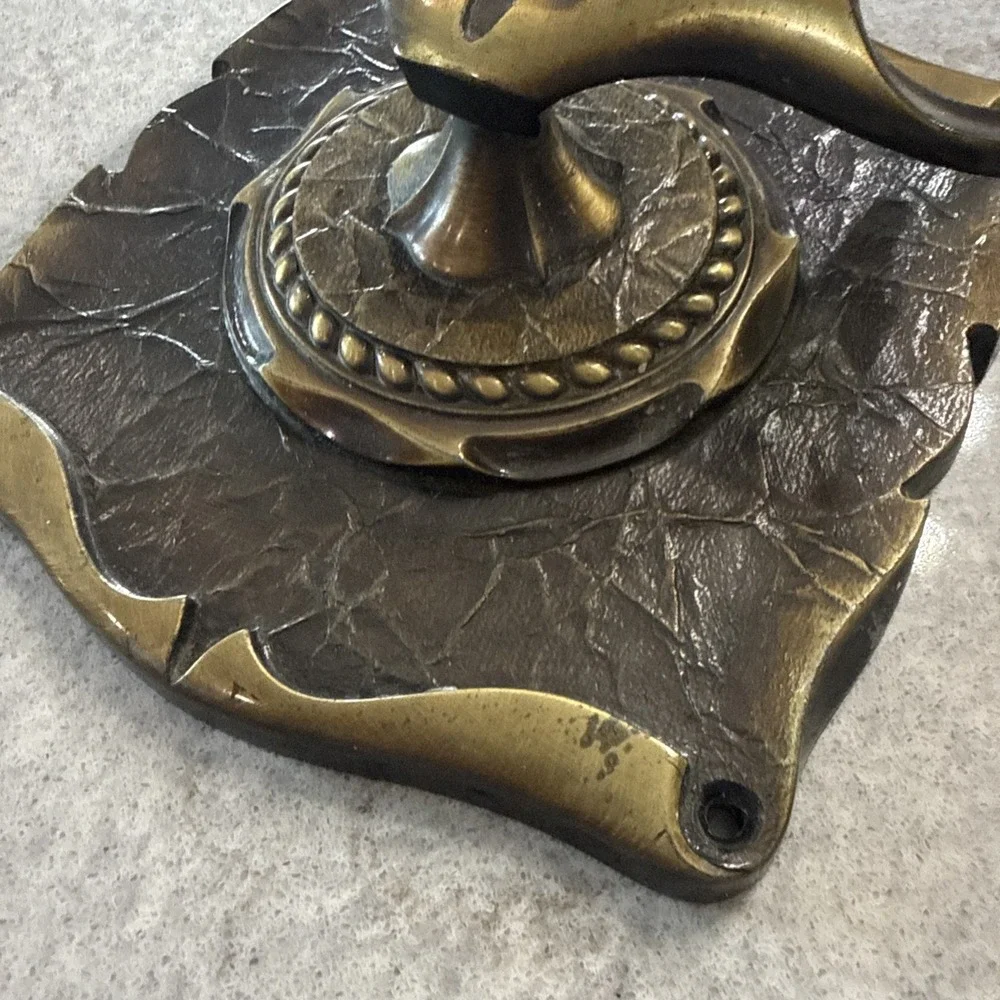 Vintage Brass Towel Bars Toilet Paper Holder Set of 3 Wall Mounted No Screws